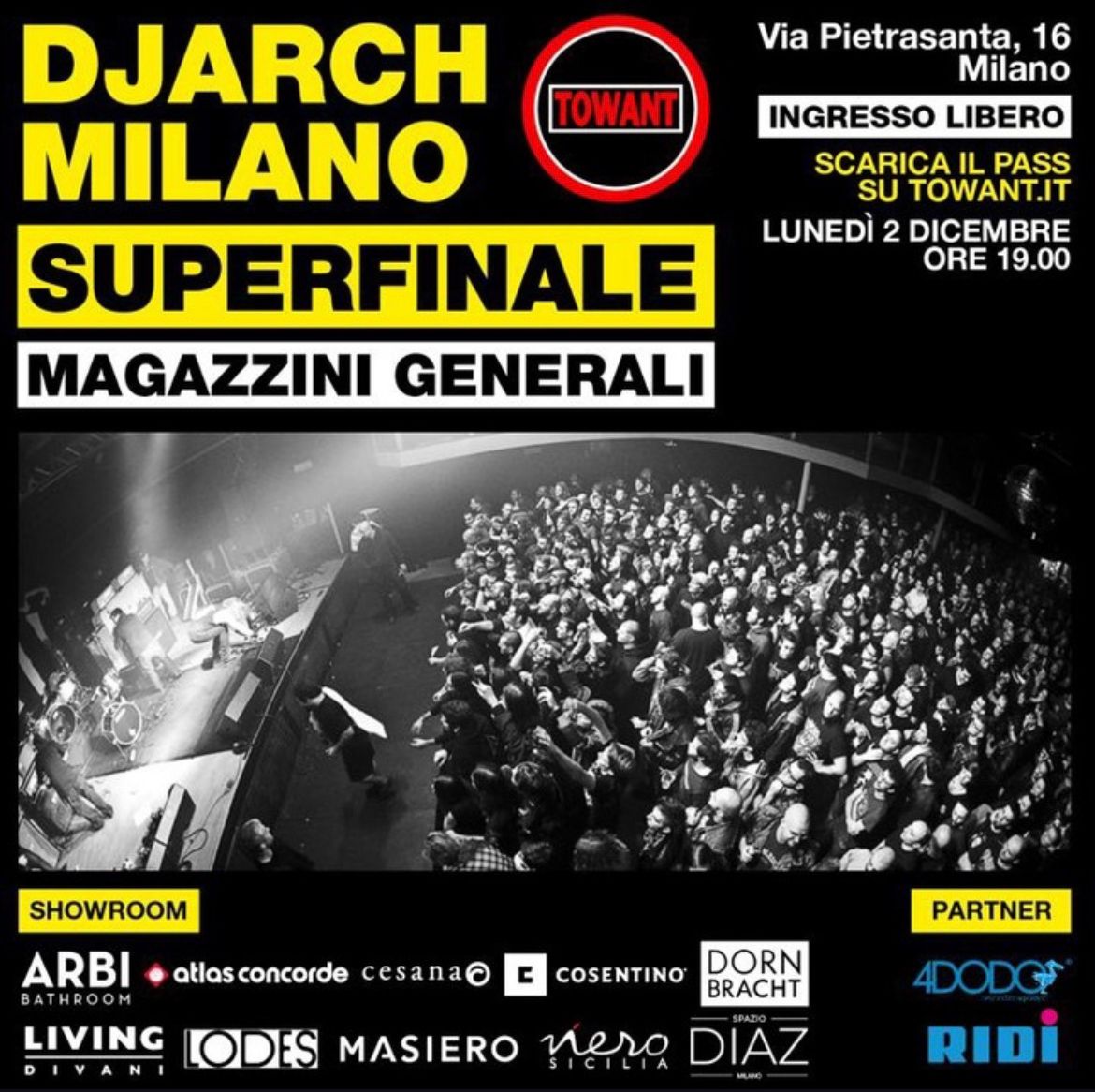 DJARCH LUNEDÌ 2 DICEMBRE 2024 - MAGAZZINI GENERALI